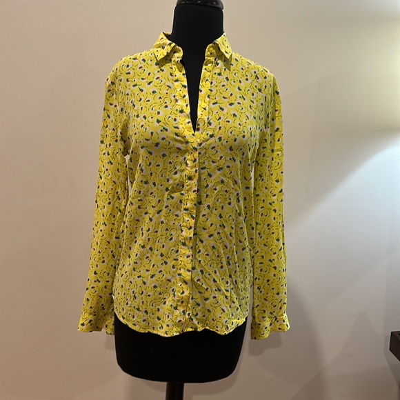 Silk Blouse by & Other Stories in Bright Yellow - Picture 5 of 8